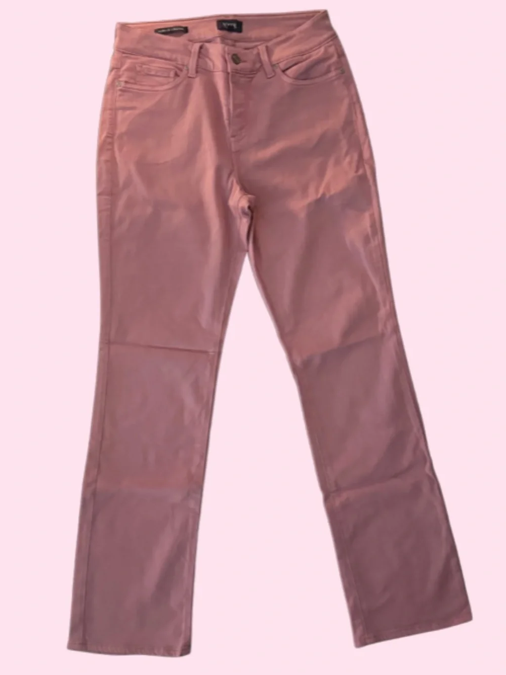 NYDJ Women's Dusty Pink Wide-Leg Jeans